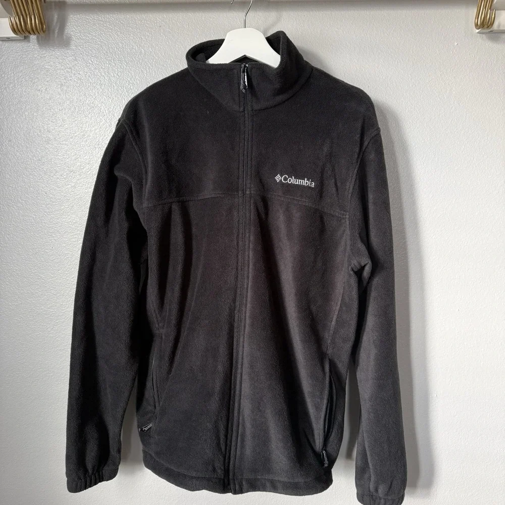 Columbia Sportswear Men's 100% Polyester Dark Grey Full‎ Zip Fleece Jacket L